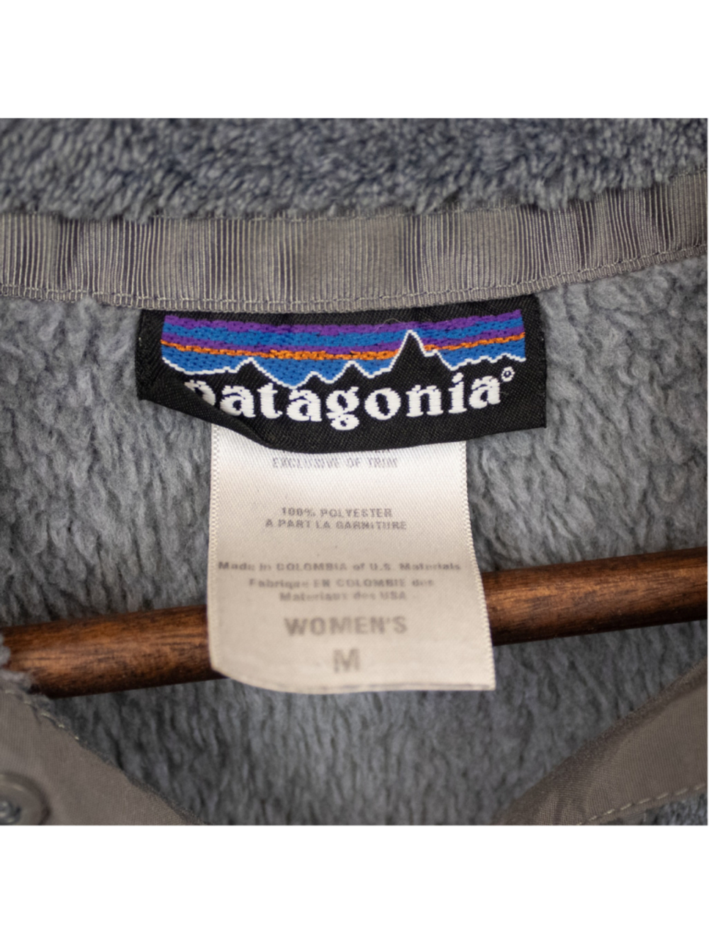 Patagonia Re-Tool Snap-T grey fleece pullover sweater-M - Picture 3 of 4